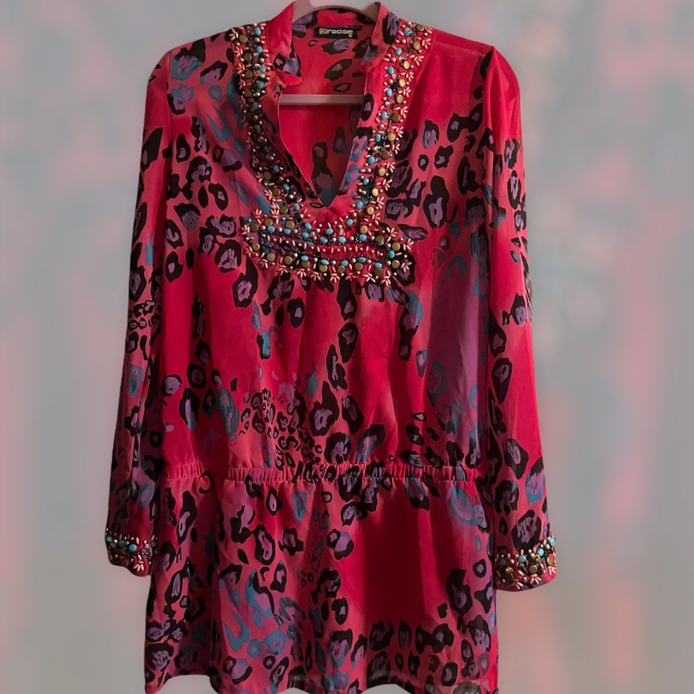 Paradise Colorful Blouse/coverup
